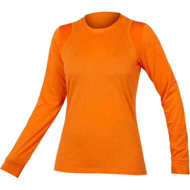 ENDURA SINGLETRACK Women's Long-Sleeved Jersey Orange 2023 0